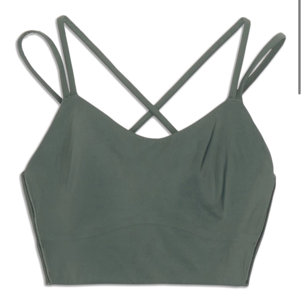 Size 2 Lululemon Like New Dark Olive Like A Cloud Longline Bra